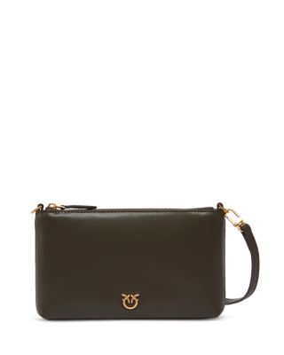 Mini Leather Flat Zip Pouch