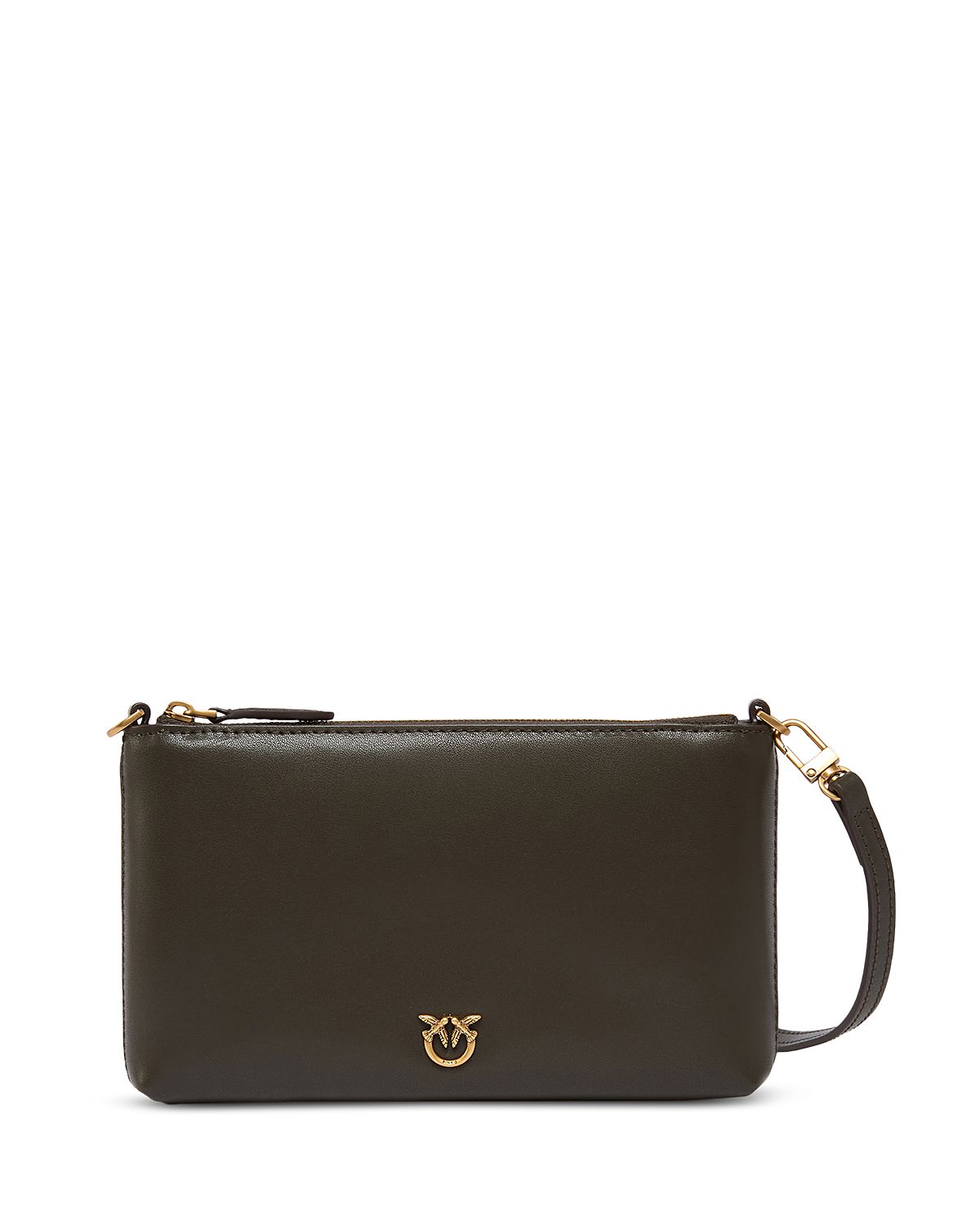 Pinko Mini Leather Flat Zip Pouch