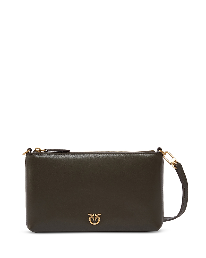 Pinko Mini Leather Flat Zip Pouch