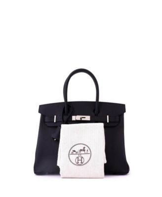 Birkin 30 Handbag Black Epsom with Palladium Hardware
