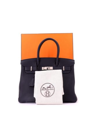 Birkin 30 Handbag Blue Togo with Palladium Hardware