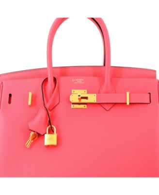 Birkin 30 Handbag Pink Epsom with Gold Hardware
