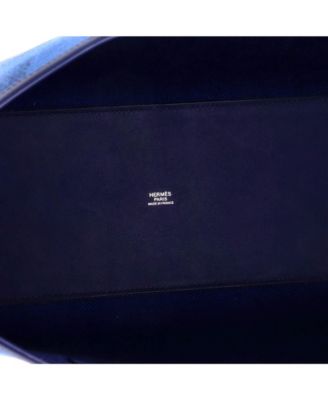 40 Cabas H en Biais Tote Canvas with Leather