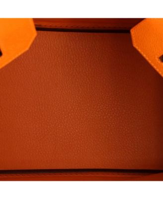 Birkin 30 Handbag Orange Epsom with Palladium Hardware