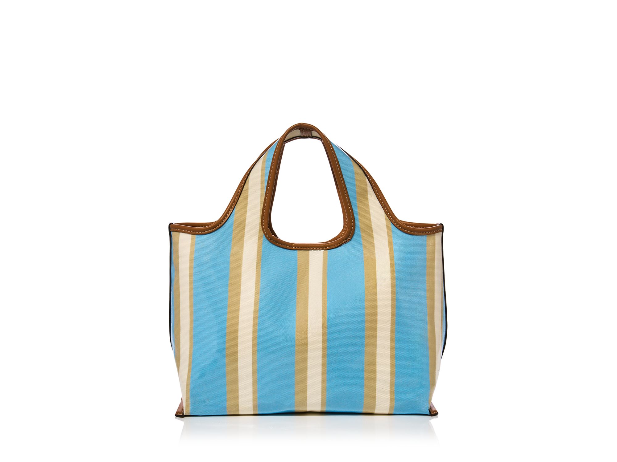 Mini Dual Stripe Canvas Market Tote Bag — Image 5