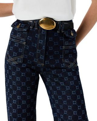 Anna High Rise Flared Jeans in Blue