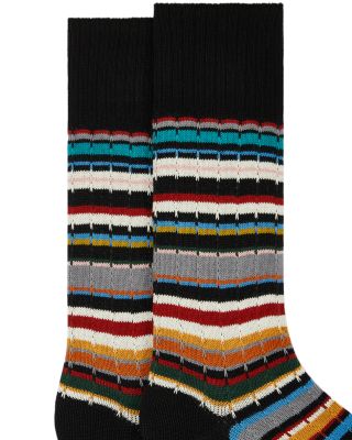 Multicolored Stripe Crew Socks