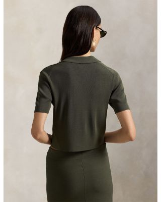 Short Sleeve Collared Cardigan