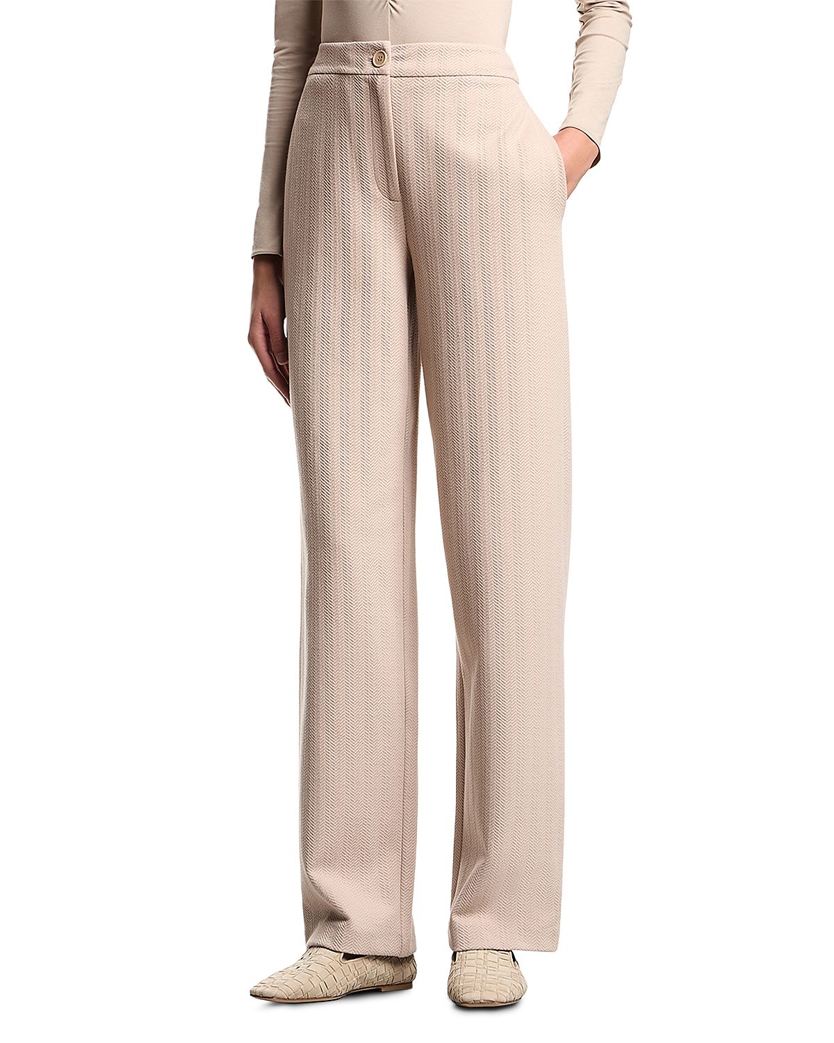 Emporio Armani Chevron Jacquard Pants
