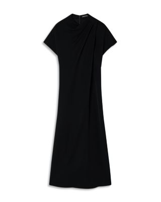 Draped High Neck Dress