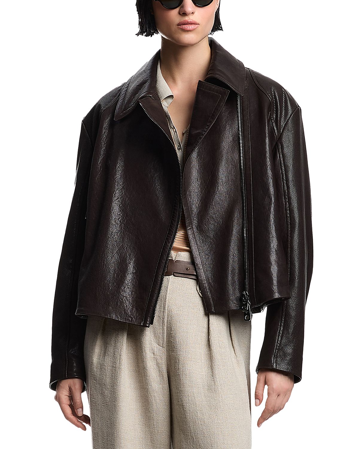 Emporio Armani Leather Biker Jacket