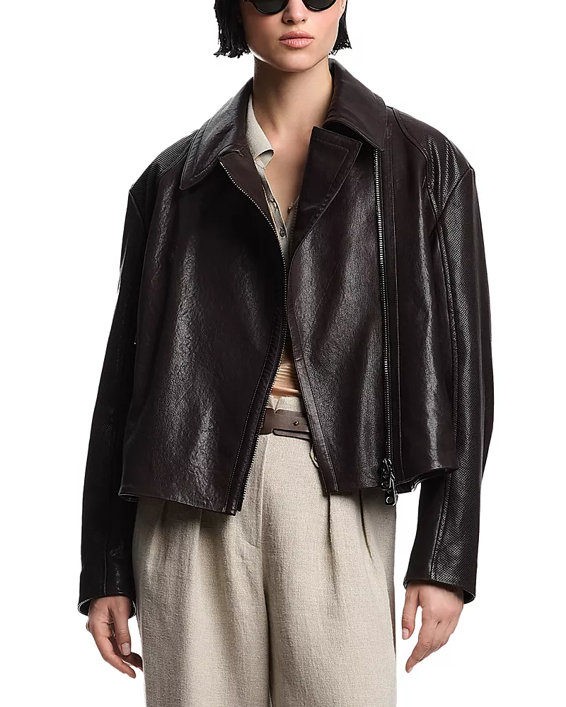 Emporio Armani Leather Biker Jacket