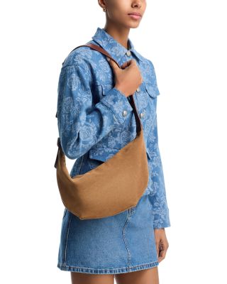 Suede Hobo Shoulder Bag - Exclusive