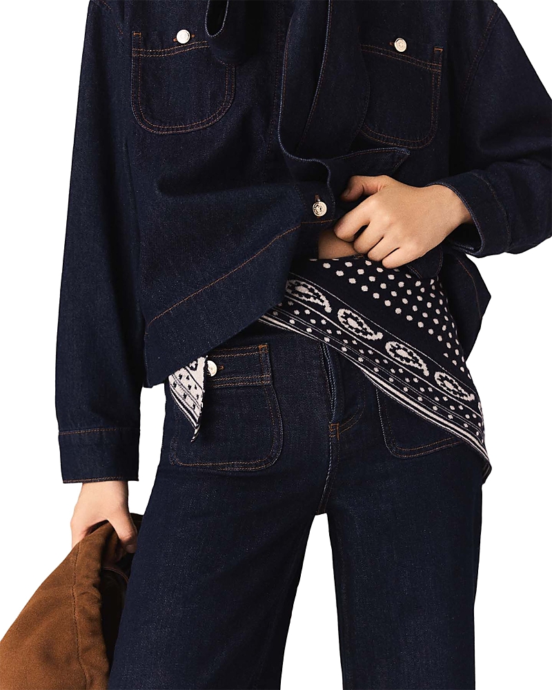 Maje Reversible Triangle Scarf