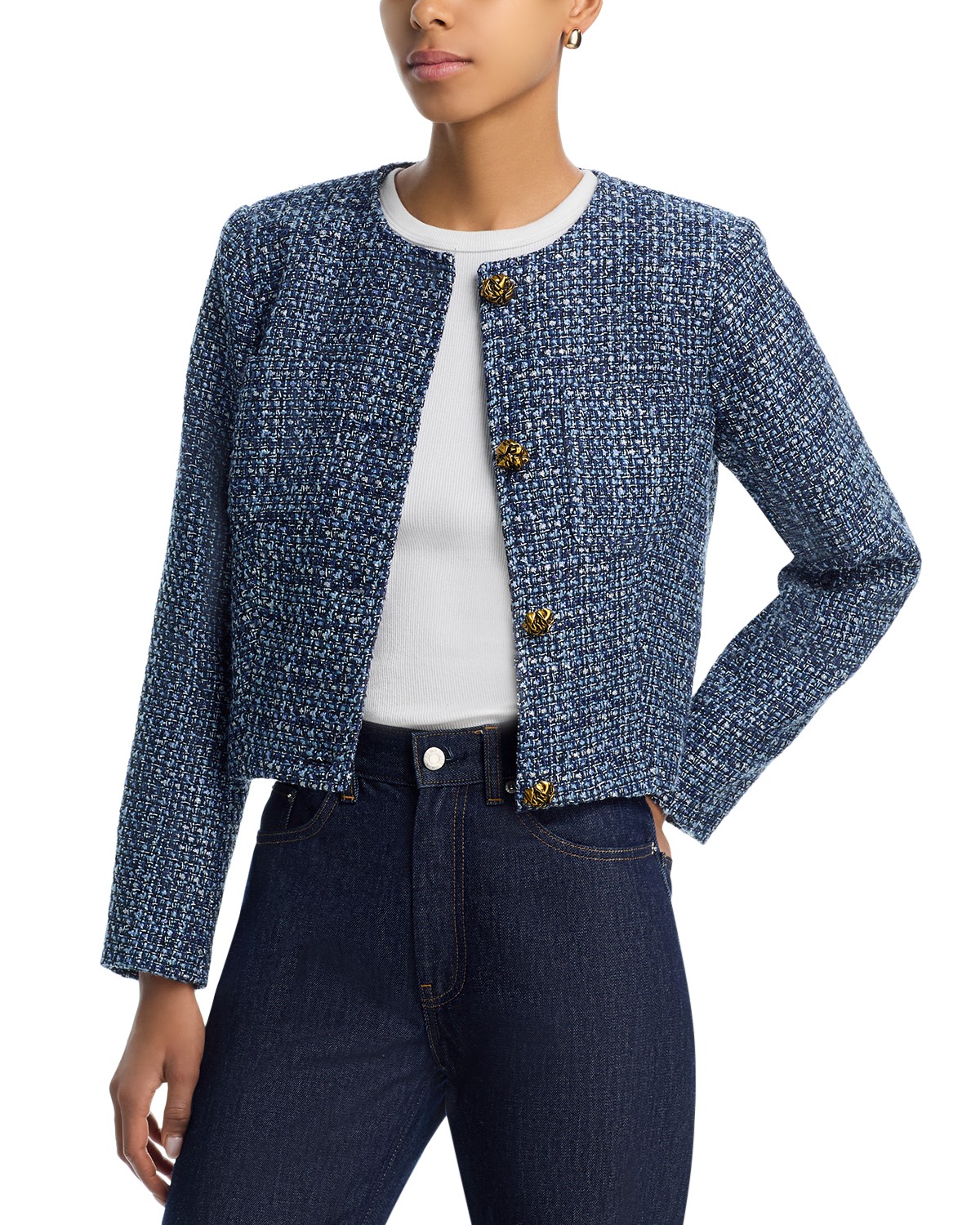 Collarless Tweed Blazer - Exclusive