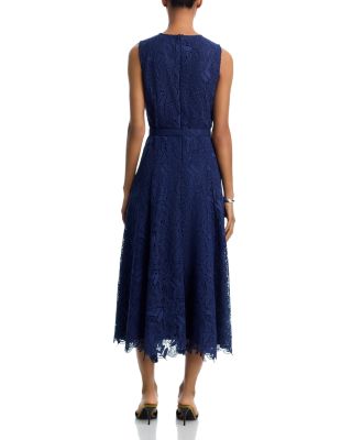 Leaf Lace Sleeveless Midi Dress - Exclusive