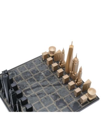  Luxury Bronze New York with New York Map Chess Board Game Set - 14+ Years