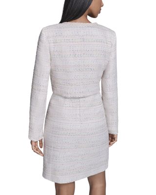 Multicolor Metallic Tweed Cropped Jacket