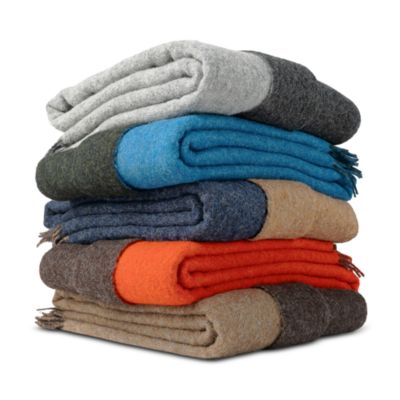 The Gentlemen's Collection Reversible Double Cloth Lambswool Throw