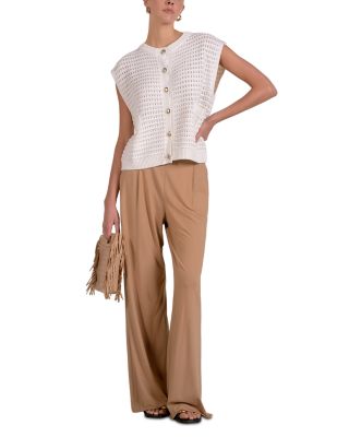 Sleeveless Open Knit Cardigan