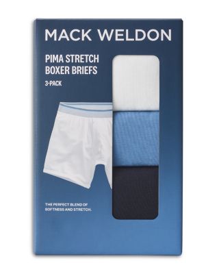 Pima Stretch Boxer Brief Dean Blue Multi Pack Underwear, Pack of 3