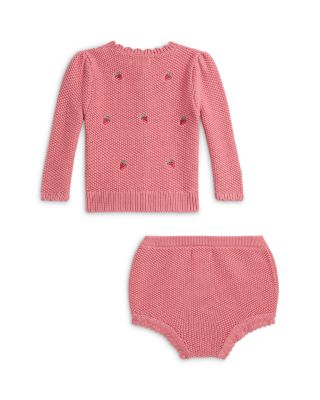 Girls' Strawberry Cotton Cardigan & Shorts - Baby