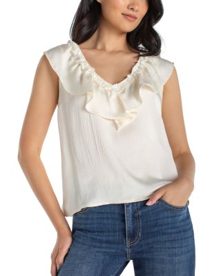 Ruffled Sleeveless Top