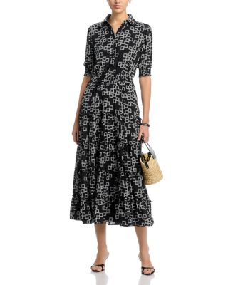 Elbow Sleeve Midi Dress