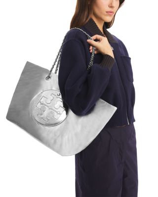 Ella Metallic Nylon Tote Bag