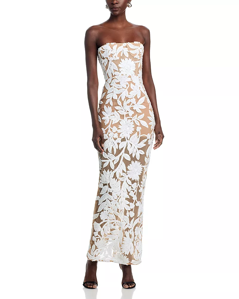 Bronx And Banco Dahlia Strapless Maxi Dress