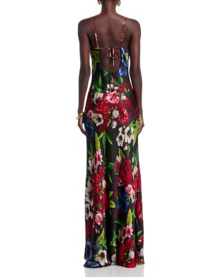 Printed Spaghetti Strap Slip Dress - Exclusive