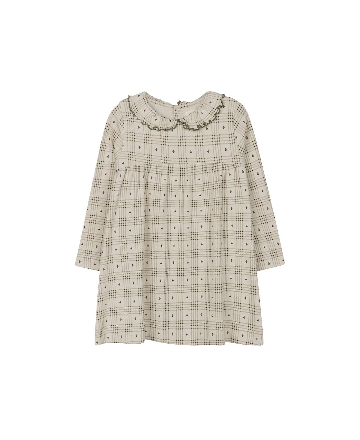 Ely's & Co. Girls' Cotton Floral Plaid Collection Dress - Little Kid, Big Kid