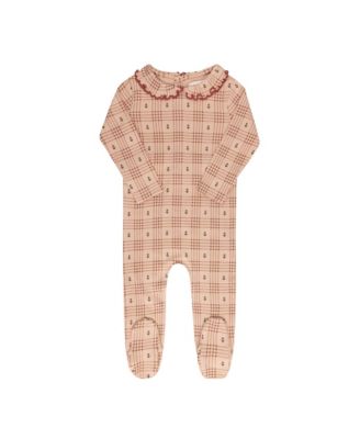 Unisex Cotton Floral Plaid Collection Footie - Baby
