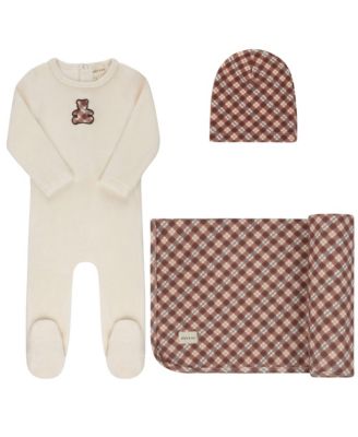  Unisex Velour Plaid Bear Collection Take Me Home Set - Baby