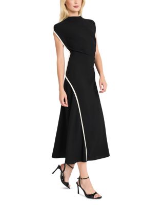 Sleeveless Draped Midi Dress
