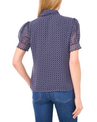 Scalloped Short Sleeve Top