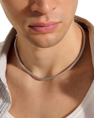 Sterling Silver Icon Woven Chain Link Necklace, 20"