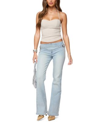  Kenza Belted Low Rise Flared Jeans