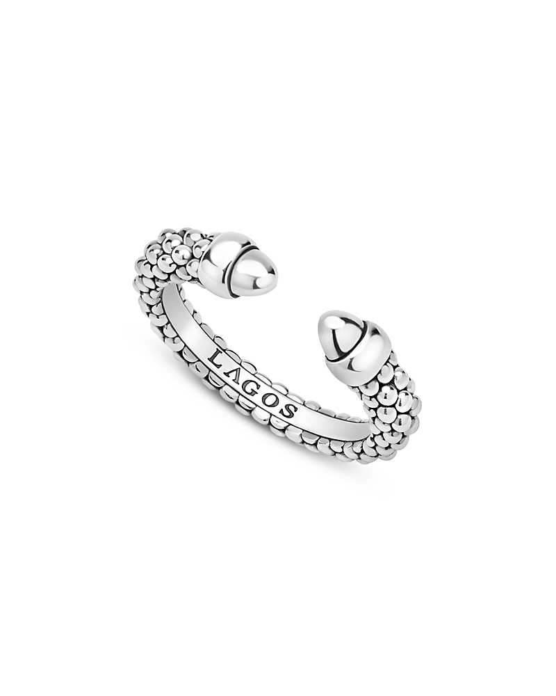 Lagos Sterling Silver Signature Caviar Beaded Stacking Ring