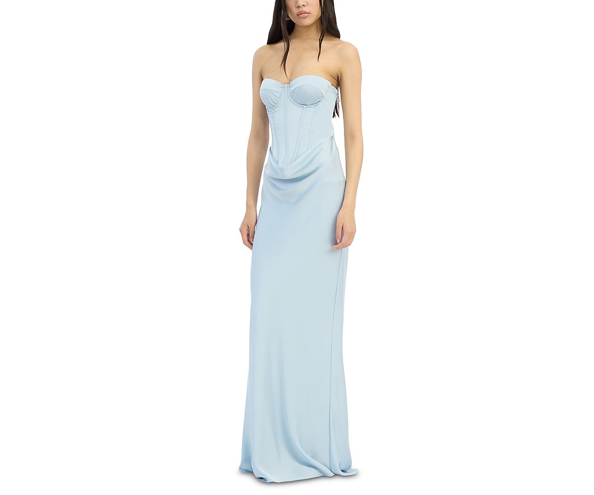 Rotate Satin Corset Maxi Dress
