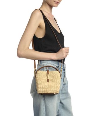 Le 37 Mini Bucket Bag in Raffia