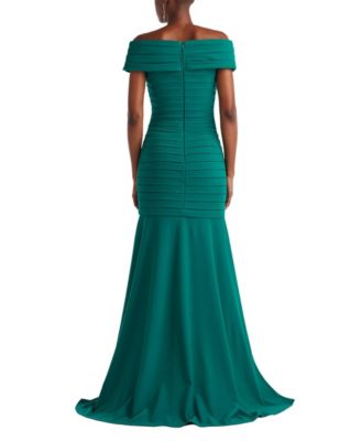  Elisea Shutter-Pleated Crepe Gown