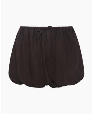 Air Linen Bubble Mini Skirt