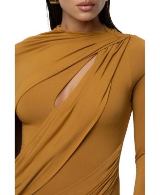 Draped Elegance Cape Dress