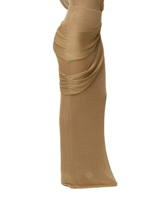  Opulent Metallic Maxi Skirt