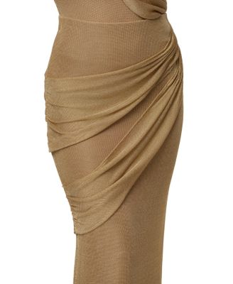 Opulent Metallic Maxi Skirt