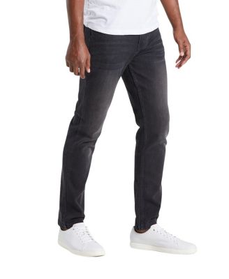 Men's Classic Fit Jeans Signature Stretch Denim Dark Grey Wash