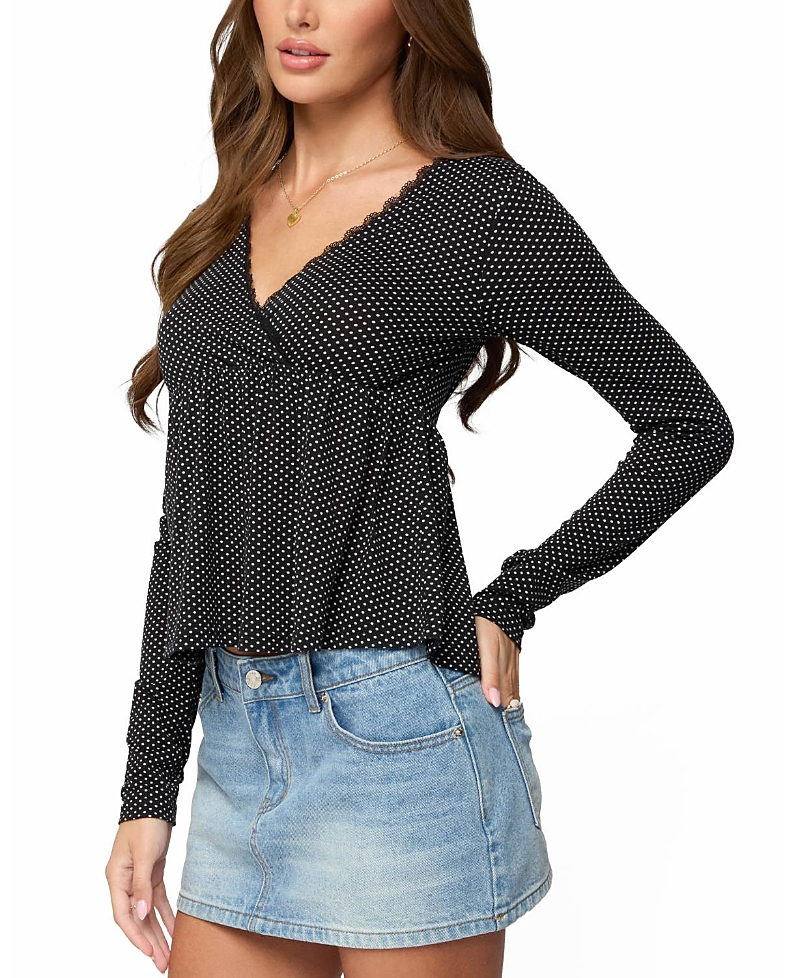 Edikted Kenzie Long Sleeve Babydoll Top