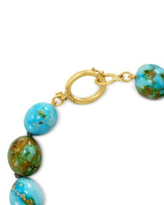 18K Yellow Gold Sonoran Turquoise Bead Bracelet