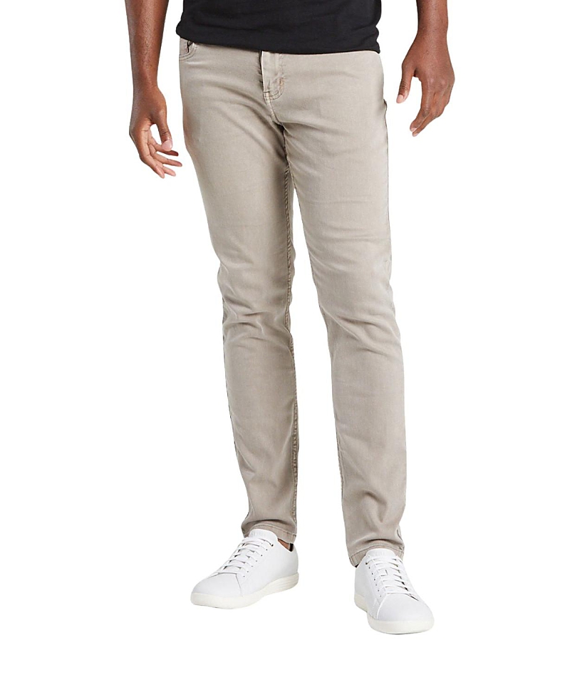 Mugsy Men's Classic Fit Jeans Signature Stretch Denim Tan Wash